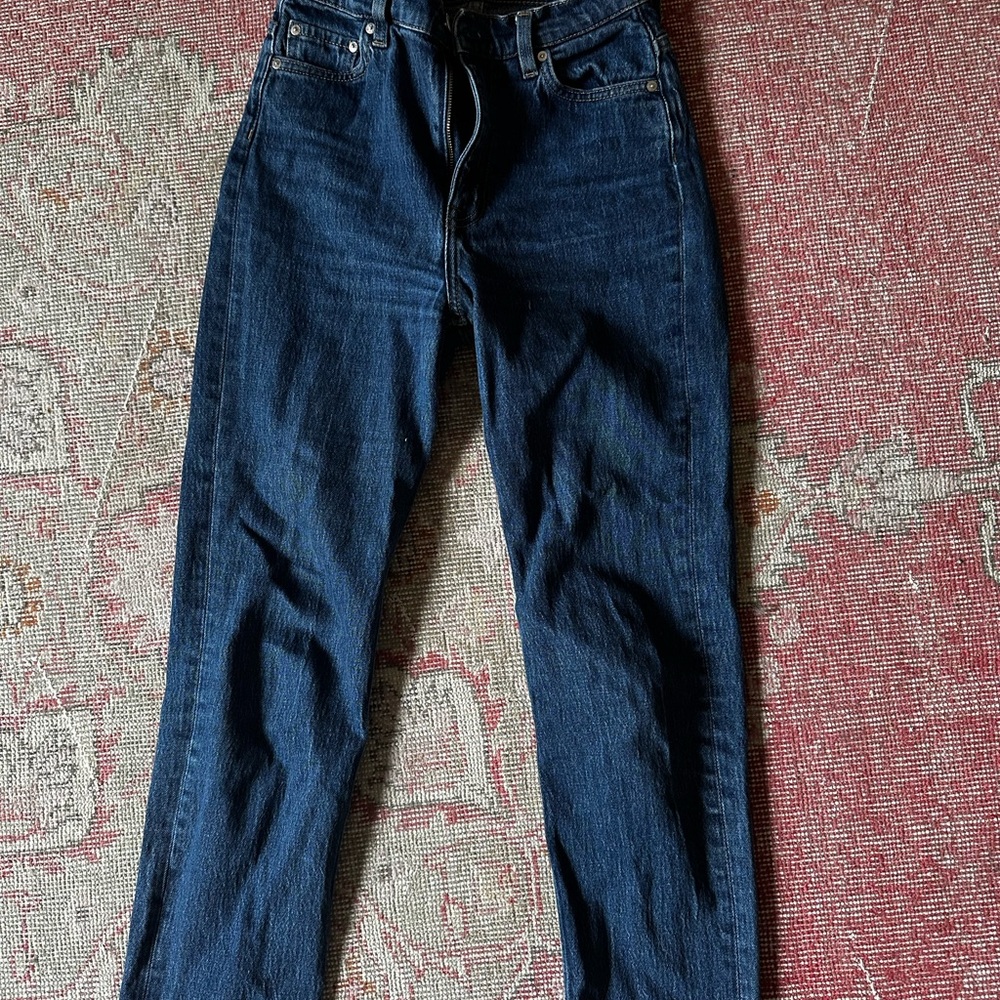 & Other Stories High Rise Straight leg Blue Denim Jeans